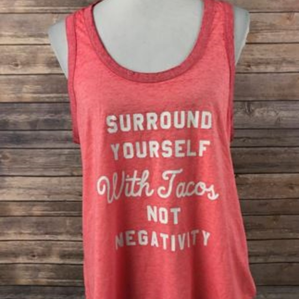 NWOT - Fifth Sun Pink/Red Flowy Tank Top